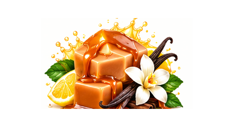 Caramel flavor illustration