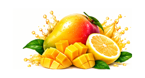 Mango flavor illustration