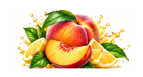 Peach flavor illustration