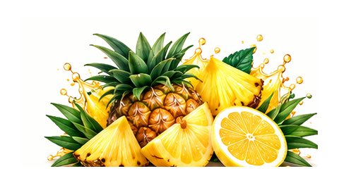 Pineapple flavor illustration