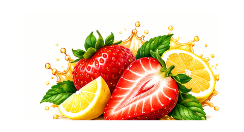Strawberry flavor illustration